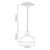 Contemporary wooden pendant lamp with glass shade from perfect lighting - Image 6