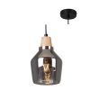 Contemporary wooden pendant lamp with glass shade from perfect lighting - Image 2