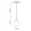 Contemporary wooden pendant lamp with glass shade from perfect lighting - Image 5