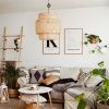 Home Decor Bamboo Pendant Light Handmade Weave Lampshade from perfect lighting - Image 3