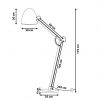 Scandinavian wooden lamp modern standing floor lamp with white metal shade for living room - Image 8