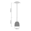 Scandinavian design Wood hanging pendant Lamp with metal shade from perfect lighting - Image 4