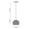 Scandinavian design Wood hanging pendant Lamp with metal shade from perfect lighting - Image 3