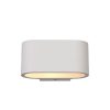 White Paintable Oval Gypsum Wall Lamp from perfect lighting