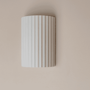 White Paintable Molten Plaster Wall Light IP20 White from PERFECT LIGHTING