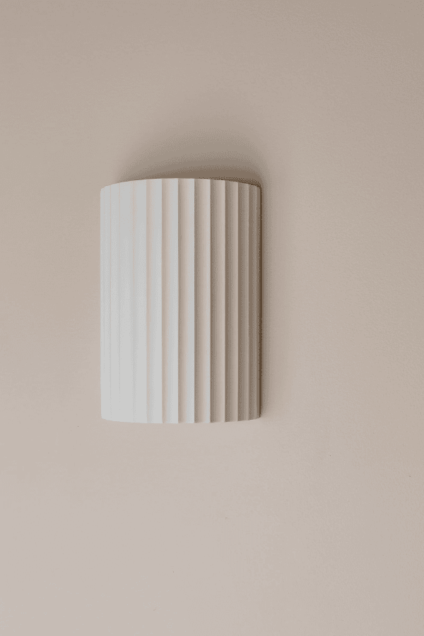 White Paintable Molten Plaster Wall Light IP20 White from PERFECT LIGHTING