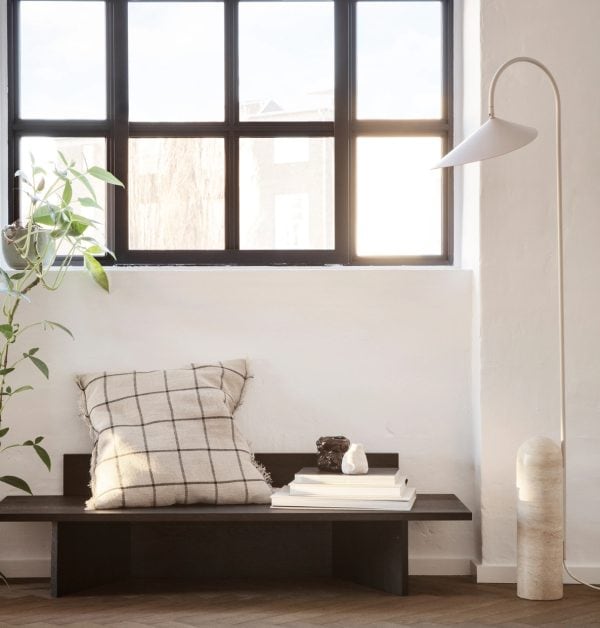 Contemporary design travertine floor lamp from perfect lighting
